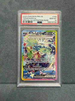 2025 POKEMON PRE EN-PRISMATIC EVOLUTIONS #169 TERAPAGOS EX PSA 10 - Image 1