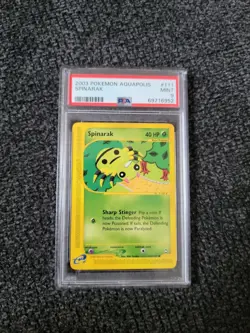 Pokemon Aquapolis Set Regular Finish Spinarak eReader 111/147 - PSA 9! PK695 - Image 1