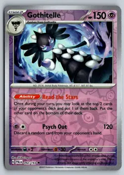 Gothitelle 092/193 Uncommon Paldea Evolved Pokemon Reverse Holo Near Mint - Image 1