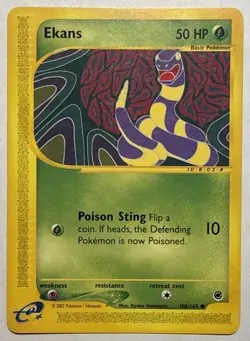 Ekans 108/165 Expedition e Reader Pokemon TCG WOTC Vintage Lightly Played - Image 1