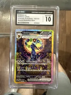 2025 Pokemon Umbreon ex 161/131 SIR Prismatic Evolutions Gem Mint CGC 10 PSA - Image 1