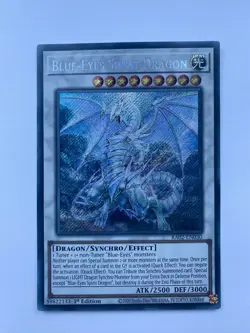 YUGIOH BLUE-EYES SPIRIT DRAGON SECRET RARE NM RA02-EN030 - Image 1