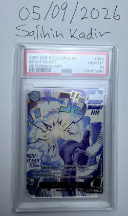Namco Boeuf Burst OP12-060 Legacy of the Master Alt Art Foil Rare PSA 10 EN 2025 - Image 1