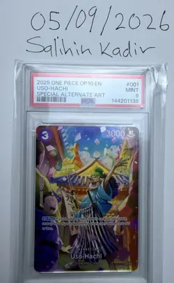 Namco Uso-Hachi (SP) ST18-001 Royal Blood Foil PSA 9 One Piece CCG EN 2025 - Image 1