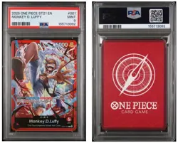 2025 ONE PIECE STARTER DECK ST21-EX GEAR 5 #001 MONKEY D. LUFFY PSA 9 - Image 1