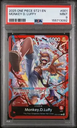 2025 ONE PIECE STARTER DECK ST21-EX GEAR 5 #001 MONKEY D. LUFFY PSA 9 - Image 2