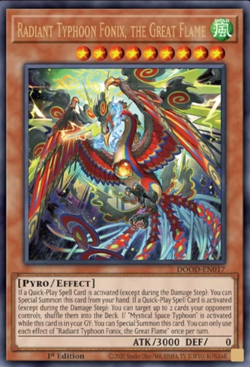 DOOD-EN017 Radiant Typhoon Fonix, the Great Flame Ultra Rare 1st YuGiOh Preorder - Image 1