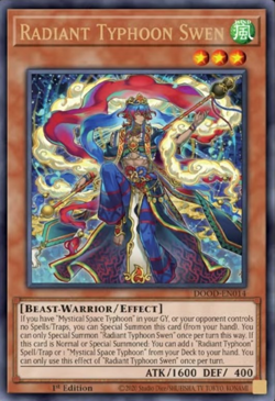 DOOD-EN014 Radiant Typhoon Swen Ultra Rare 1st Ed YuGiOh Preorder - Image 1
