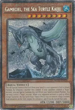 Yugioh 2025 Mega-Pack: Gameciel, the Sea Turtle Kaiju MP25-EN028 Starlight Rare - Image 1
