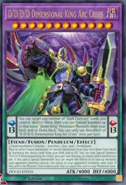 DOOD-EN035 D/D/D/D Dimensional King Arc Crisis Ultra Rare 1st Ed YuGiOh Preorder - Image 1