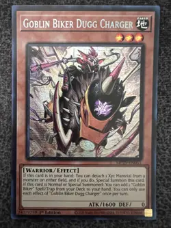 Yugioh Goblin Biker Dugg Charger MP25-EN051 Prismatic Secret Rare 1st Edition NM - Image 1