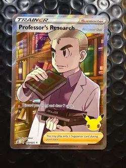 Pokemon Professor's Research (Professor Oak) F/A Ultra Rare 24 - Celebrations NM - Image 1