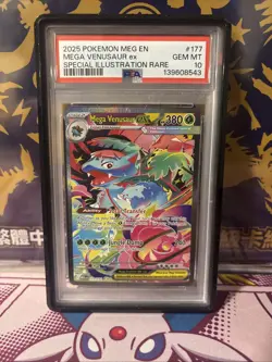 Pokemon TCG Mega Venusaur EX 177/132 Sir Mega Evolution PSA 10 - Image 1