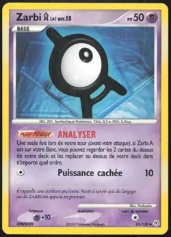 Carte Pokemon Zarbi A 65/130 Diamant et Perle Francais - Image 1
