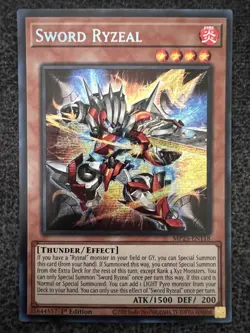 Yugioh Sword Ryzeal MP25-EN118 Prismatic Secret Rare 1st Edition NM - Image 1