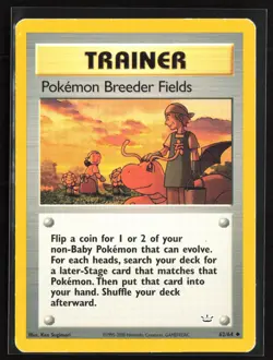 Pokemon TCG - Pokemon Breeder Fields Unlimited Uncommon Neo Revelation 62/64 HP - Image 1