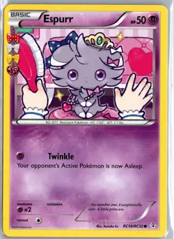 Espurr RC14/RC32 Common Generations Pokemon Moderately Played - Image 1