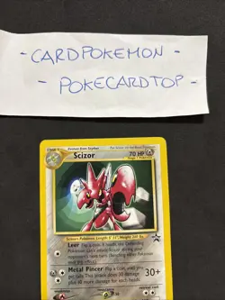 Pokemon Card Scizor 33 -Eng-Promo-Black Star Wizard-No Holo-Nm/mint! - Image 2