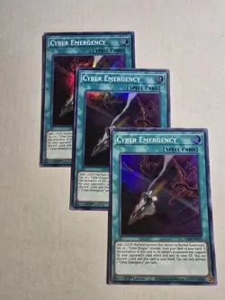 3x (M/NM) - Cyber Emergency - GEIM-EN042 - Super Rare - 1st Edition YuGiOh - Image 1