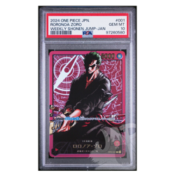 One Piece Card Roronoa Zoro OP01-001 LECAFIG Weekly Shonen Jump Jap - PSA 10 - Image 1