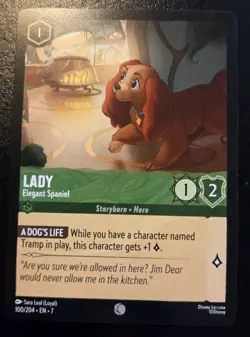 Lady - Elegant Spaniel 100/204 Common Archazia's Island Disney Lorcana TCG - Image 1