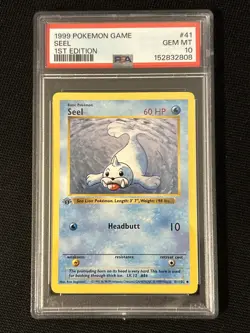 Pokemon Seel 41/102 (1st Edition) *PSA 10* Shadowless ‘Freshly Graded Card’ - Image 1