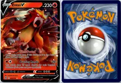 Pokemon Card - Entei V 022/172 Brilliant Stars V Rare Holo Near Mint - Image 3