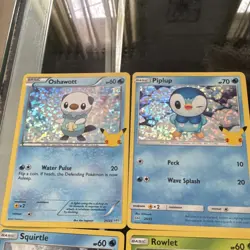 Pokemon TCG 25th Anniversary Holo Starter Cards Lot Oshawott Piplup Squirtle - Image 3