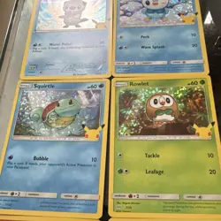 Pokemon TCG 25th Anniversary Holo Starter Cards Lot Oshawott Piplup Squirtle - Image 4