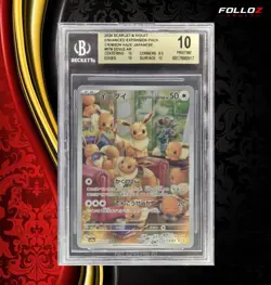 CARTA POKEMON EEVEE CRIMSON HAZE 078/066 BGS 10 PRISTINE TCG CARD BECKETT JAP - Image 1