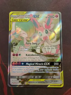 Gardevoir & Sylveon GX Tag Team 205/214 Rare Ultra Pokemon Card Alt Art - Image 1
