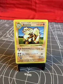 Vintage 1999 Pokemon Shadowless Arcanine 23/102 Card NM - Image 1
