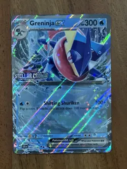 Pokemon TCG Stellar Crown Greninja EX Card 041/142 - STAMPED PROMO - Image 1