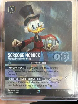Lorcana Scrooge McDuck Enchanted Card 218/204 Richest Duck in the World - Image 2
