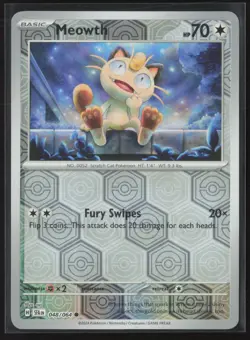 Meowth Common SV: Shrouded Fable 048/064 NM Pokemon Card Reverse Holo - Image 1