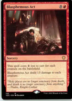 Blasphemous Act 143 Rare Commander: Innistrad: Crimson Vow Near Mint - Image 2