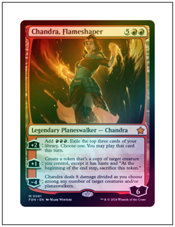 1x Chandra, Flameshaper, Foil, Magic MTG NM - Image 1