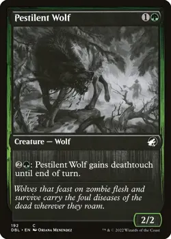 Pestilent Wolf Foil Innistrad: Double Feature 192 NM MTG - Image 1