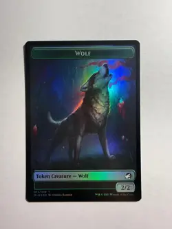 Wolf/Bat Double-Sided Token 13/4 MTG Innistrad: Midnight Hunt Foil - Image 2