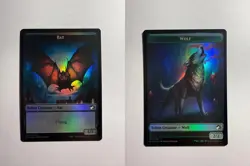 Wolf/Bat Double-Sided Token 13/4 MTG Innistrad: Midnight Hunt Foil - Image 3