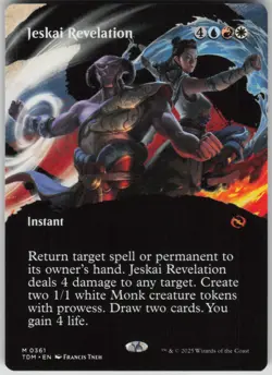 MTG TCG Jeskai Revelation (Borderless) M Tarkir: Dragonstorm 361 - Image 1