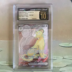 Pokemon Team Rocket's Persian ex Destined Rivals Ultra Rare Holo CGC 10 219/182 - Image 1