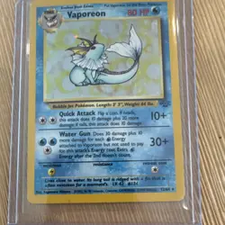 Vaporeon Jungle Holo Rare 12/64 80 HP Pokemon TCG Wizards of the Coast 1999 - Image 1