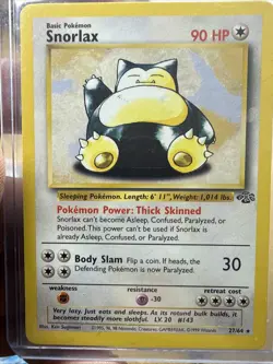 Snorlax 27/64 Pokemon Jungle Regular MP - Image 1