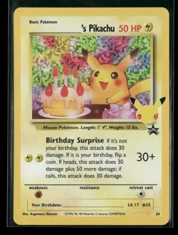 _____'s Pikachu 24 Celebrations: Classic Collection NM/M Pokemon - Image 1