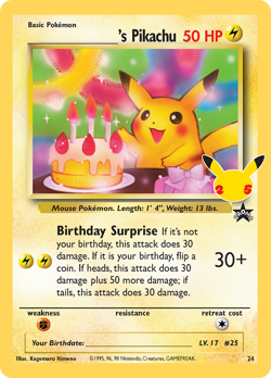 _____'s Pikachu 24 Celebrations: Classic Collection NM/M Pokemon - Image 4