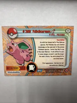 Nidoran - #32 Topps TV - Pokemon TCG - 1999 - Image 2