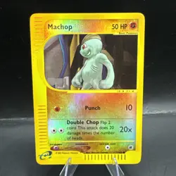 Machop 117/165 LP Reverse Holo Common Expedition Base Set Pokemon Card 2002 WOTC - Image 1