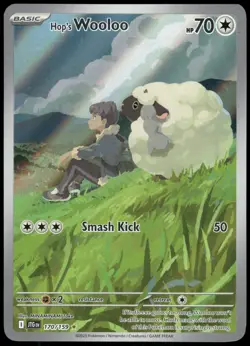 Pokemon Hop's Wooloo Illustration Rare SV09: Journey Together 170/159 NM Holo - Image 1