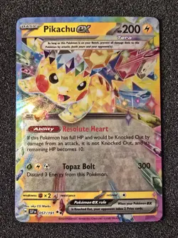 Pikachu EX 57/191 - Double Rare - NM - Surging Sparks - Pokemon TCG - Image 1